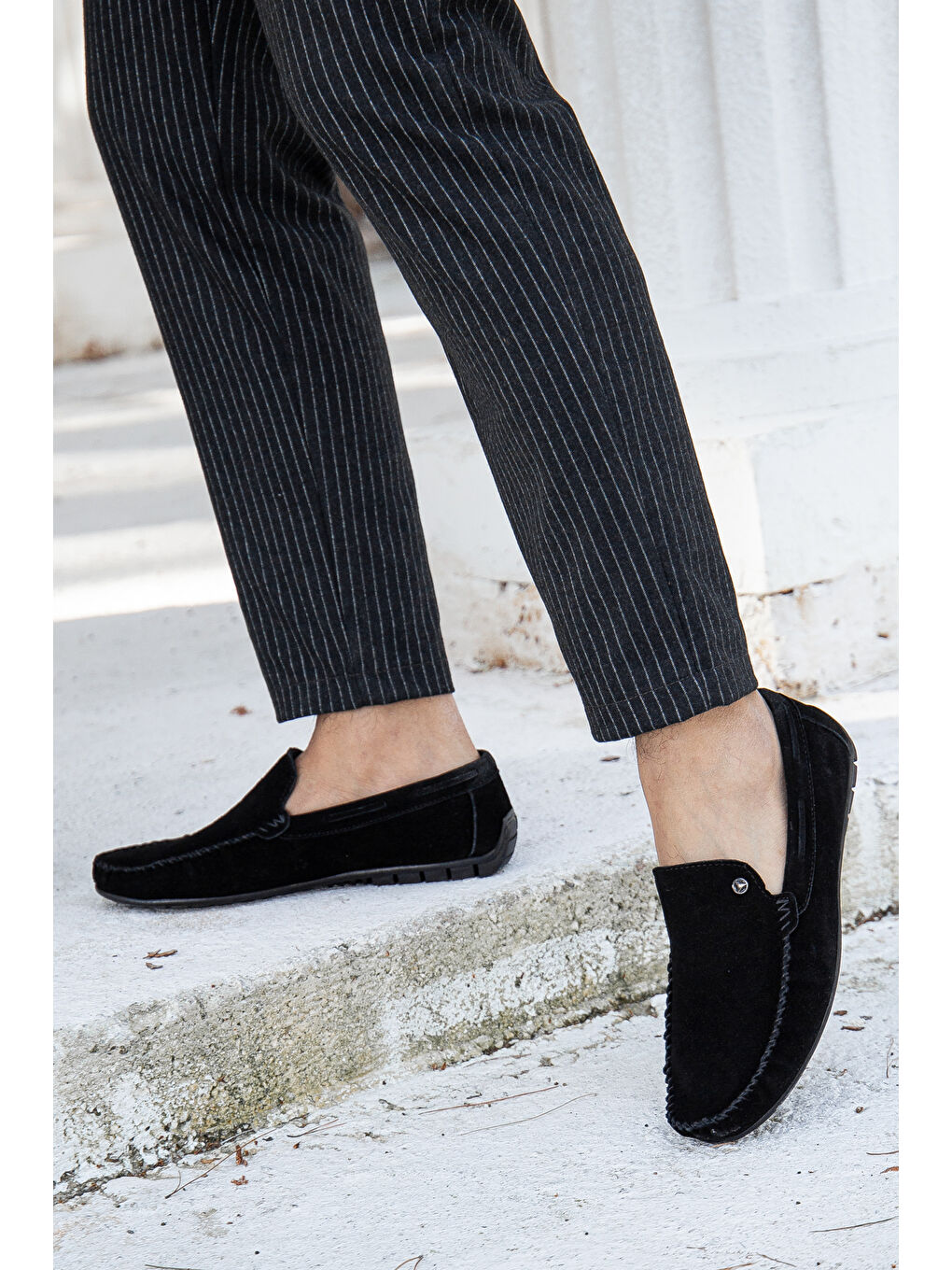 Siyah D0807 Günlük Ortopedik Hakiki Deri Erkek Casual Ayakkabı-1