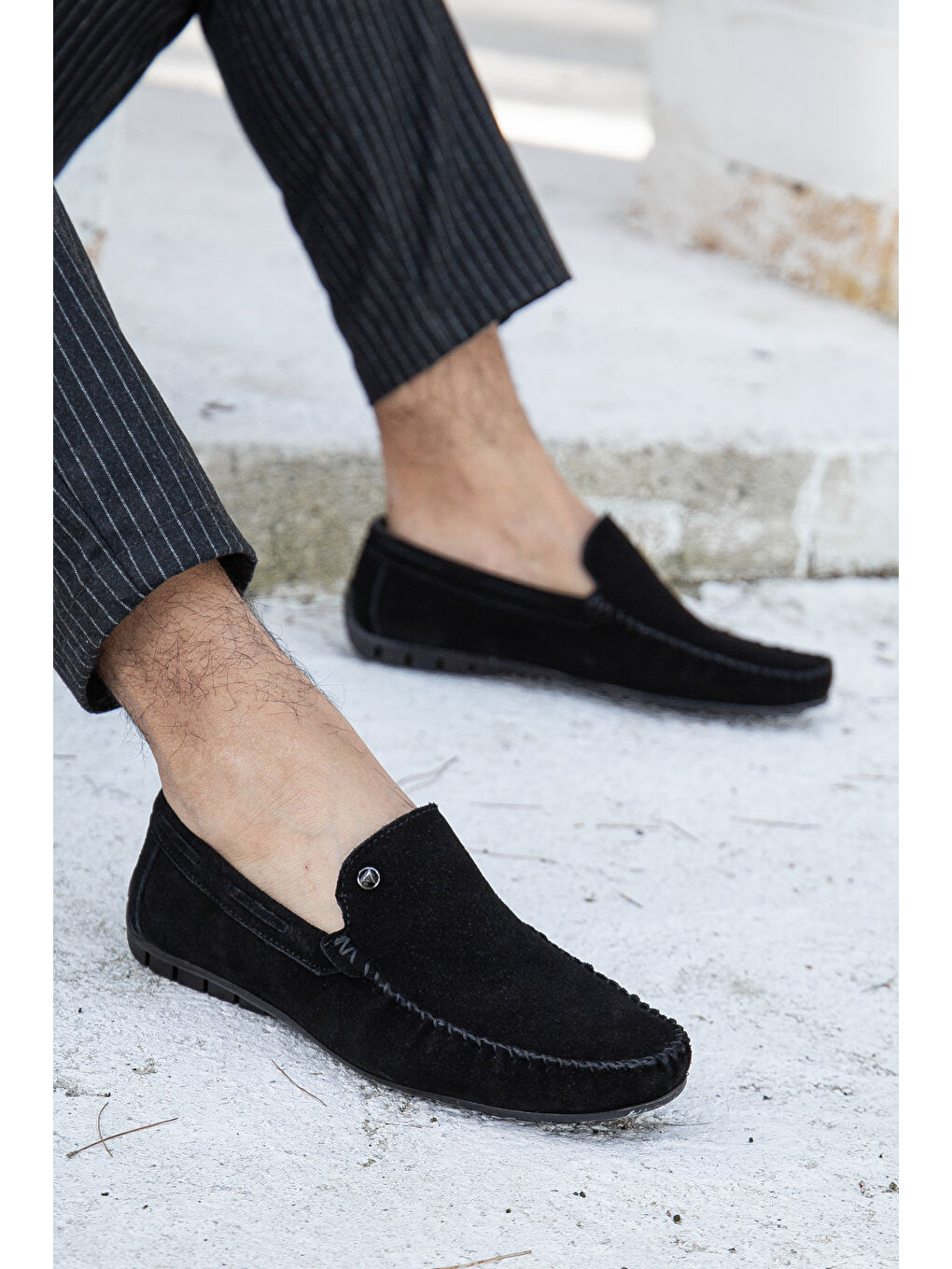 Siyah D0807 Günlük Ortopedik Hakiki Deri Erkek Casual Ayakkabı-2