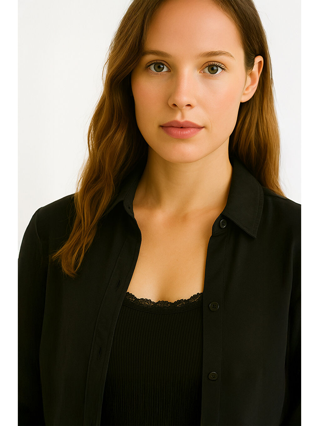 Siyah Kaşkorse Dantel Askılı Kadın Atlet-4