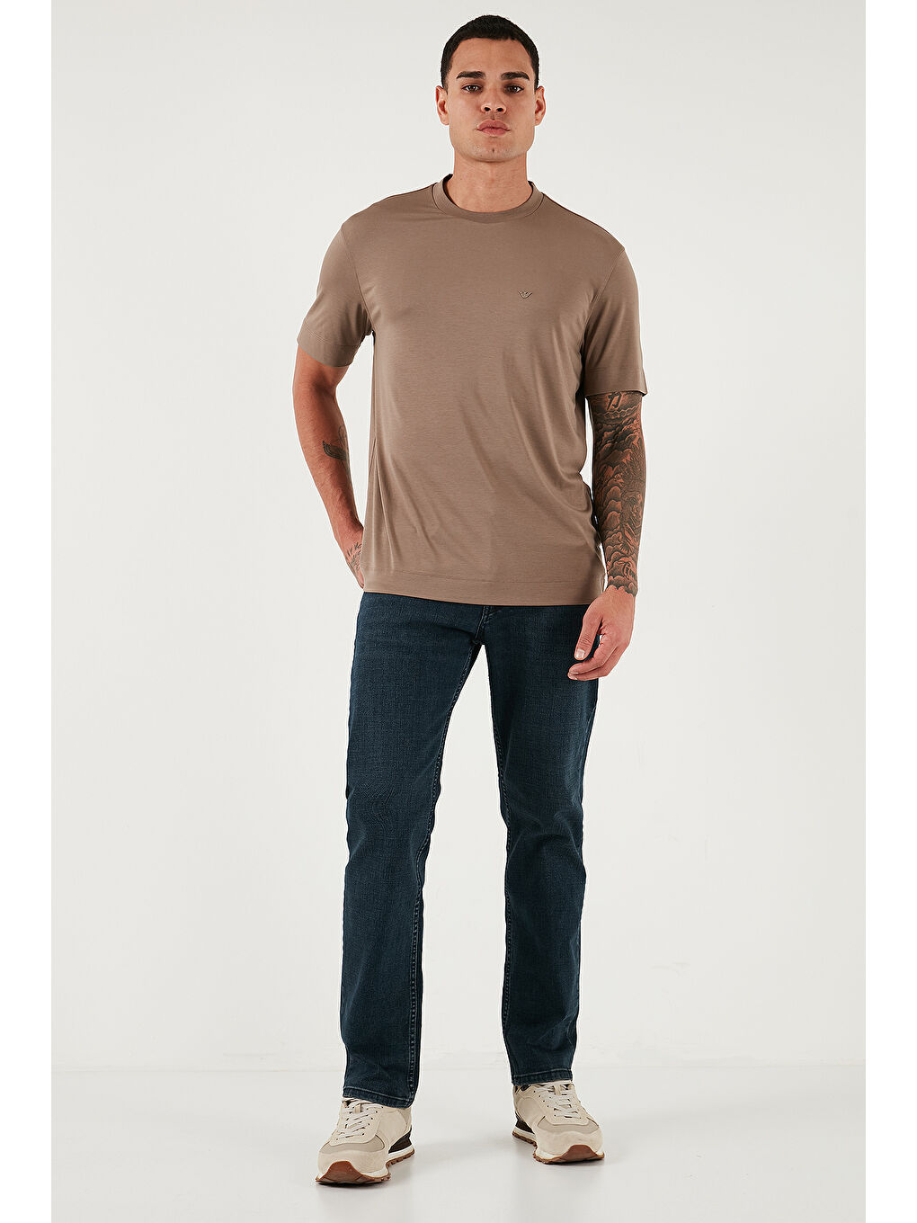 Mavi Streç Pamuklu Comfort Fit Yüksek Bel Boru Paça Jeans 4412C26TEXAS