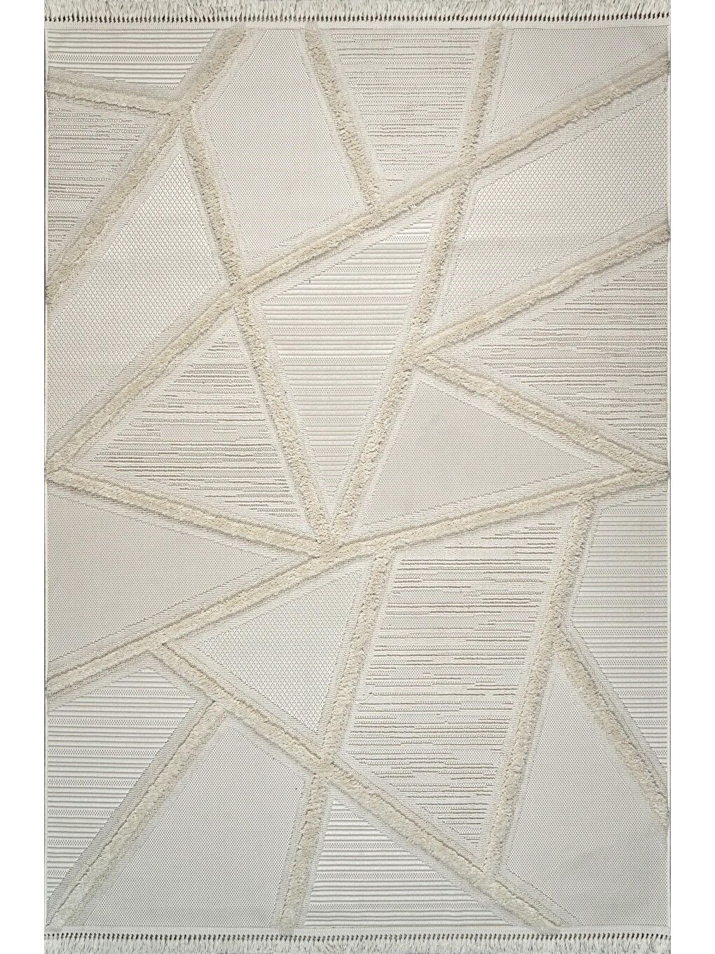 Konfor Halı Krem Bukle 6659 Krem Yumuşak Örgü Modern Dokuma Halı-140x200 - 4