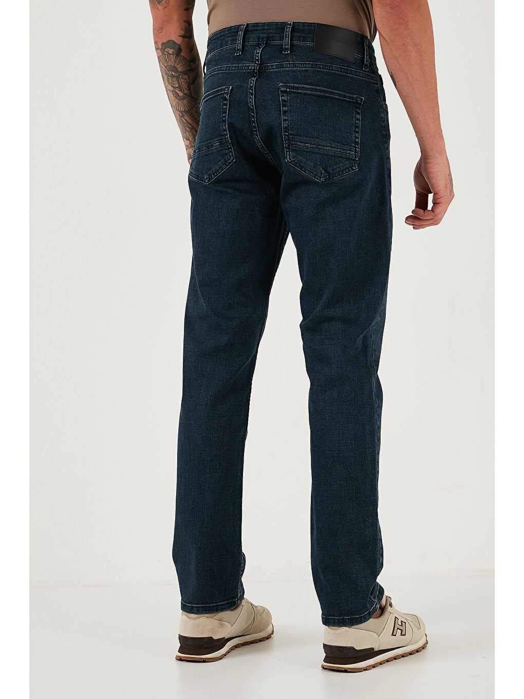 Mavi Streç Pamuklu Comfort Fit Yüksek Bel Boru Paça Jeans 4412C26TEXAS-3