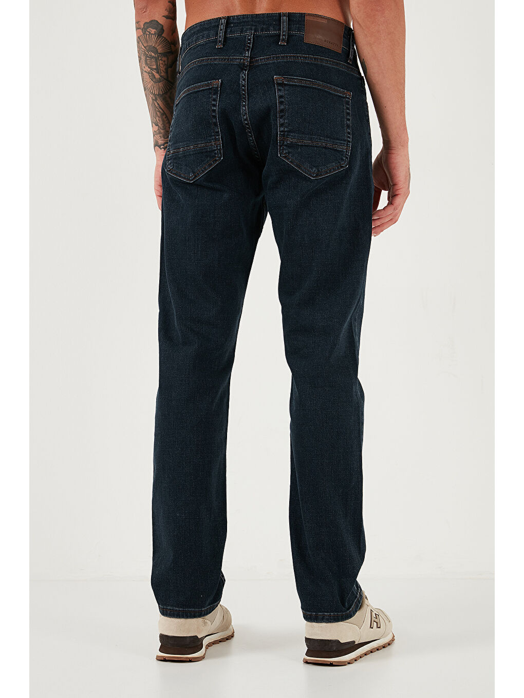 Mavi Streç Pamuklu Comfort Fit Yüksek Bel Boru Paça Jeans 4412C25TEXAS-3