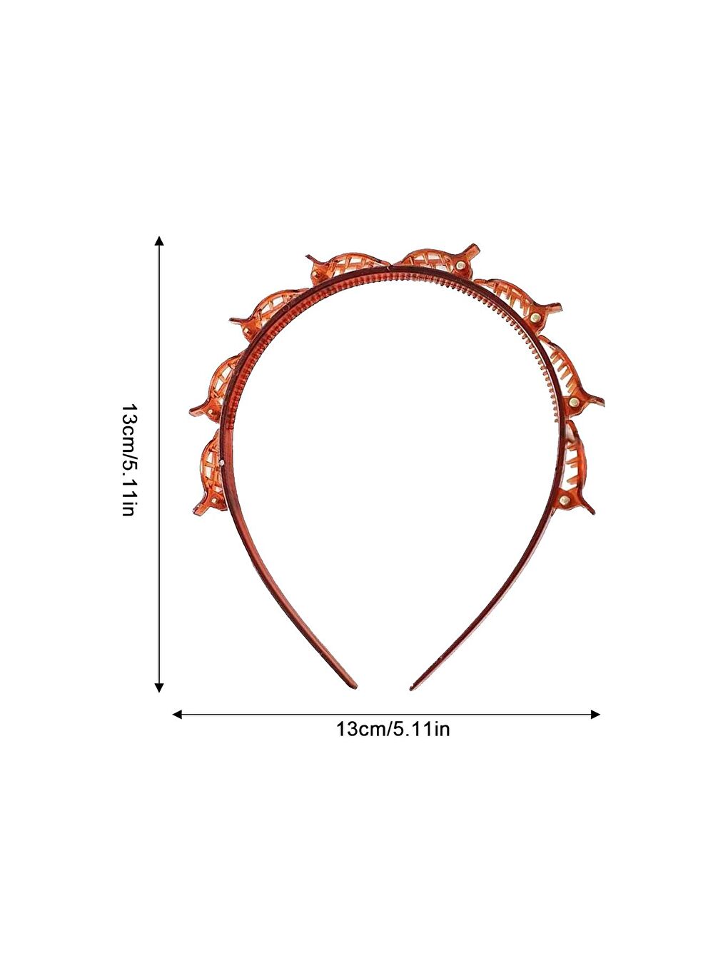 Kahverengi Saç Bükücü Taç Saç Bandı-1