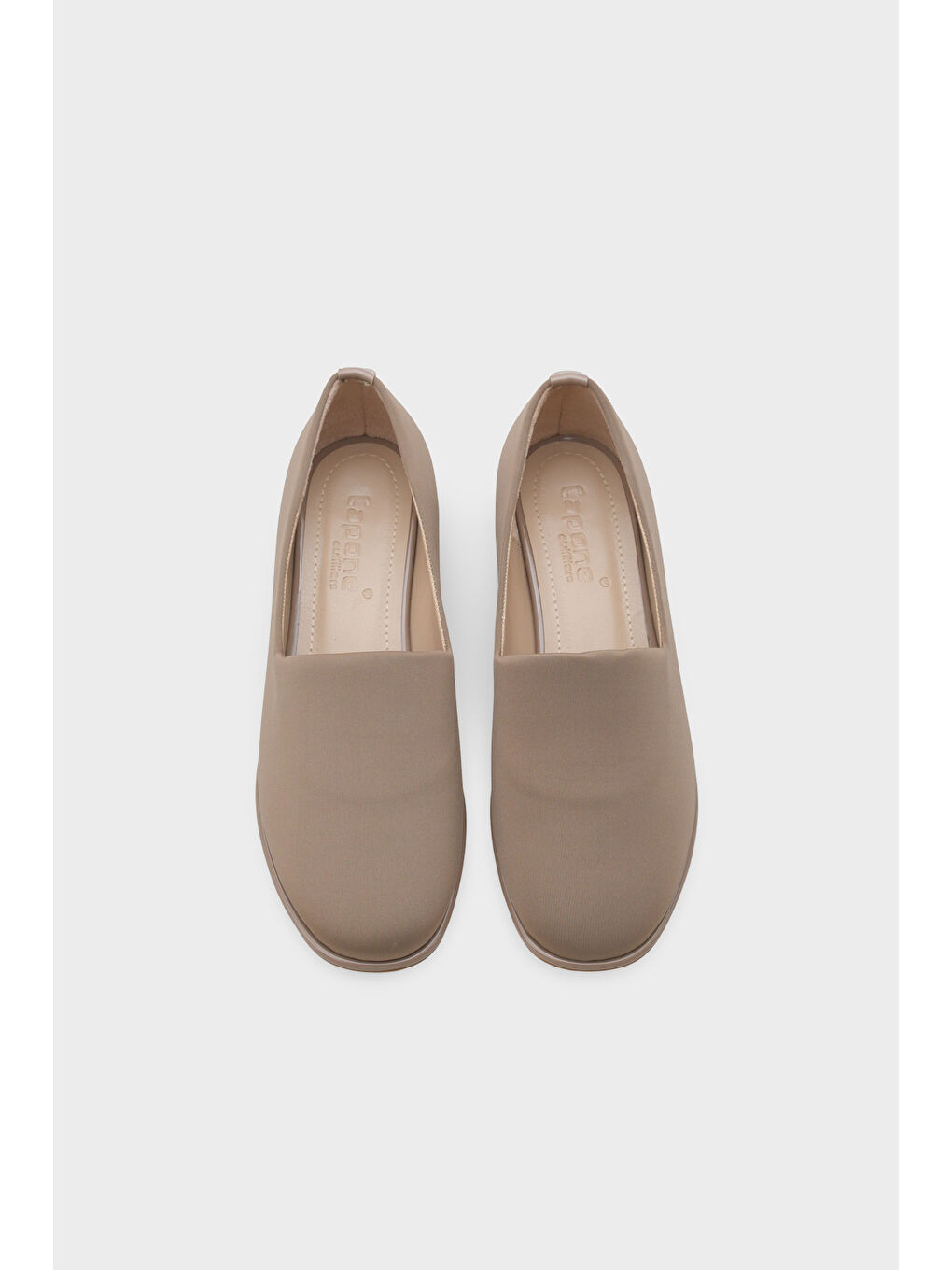 Bej Rosy Streç Kısa Topuklu Konfor Kadın Ayakkabı-3