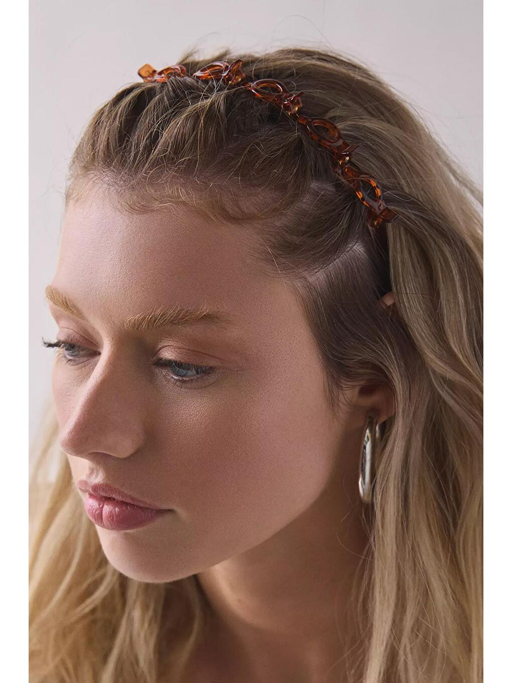 Kahverengi Saç Bükücü Taç Saç Bandı-2