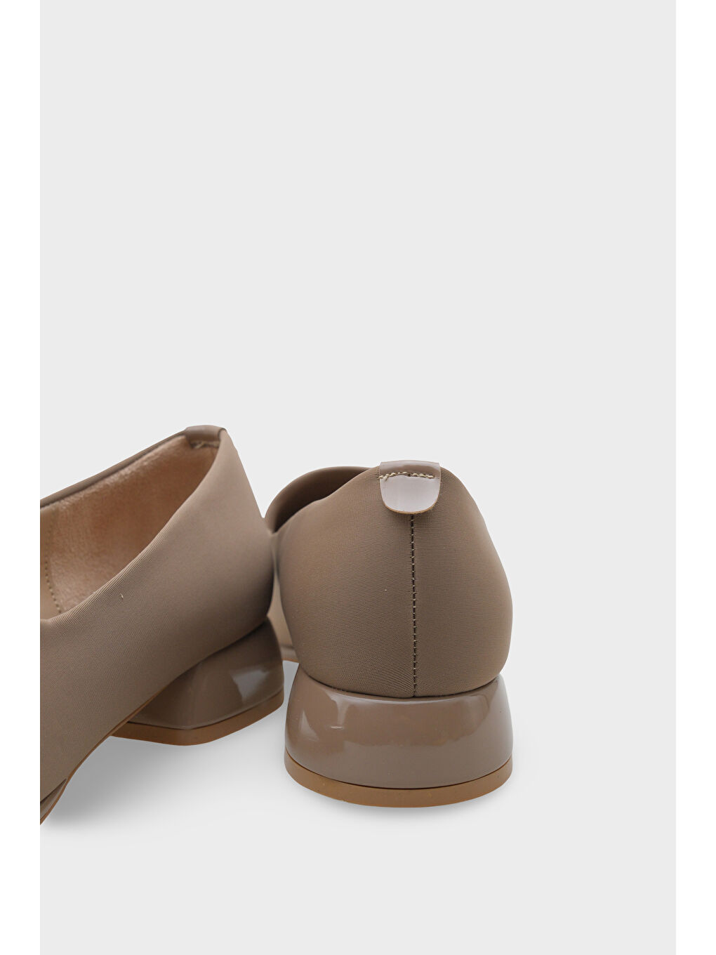 Bej Rosy Streç Kısa Topuklu Konfor Kadın Ayakkabı-5