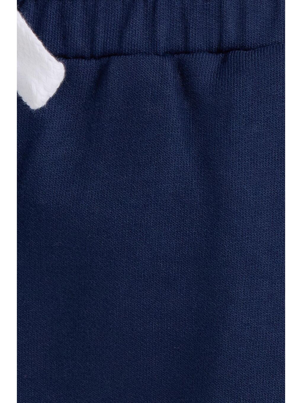 Relax Fit Rahat Kesim %100 Pamuk Hafif Kalın Özel Tasarım Erkek Lacivert Şortlu Eşofman Takım-5