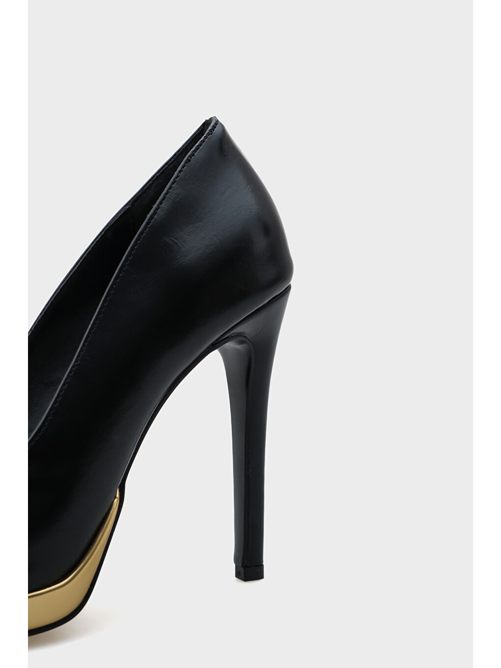 Siyah Helga Sivri Burunlu Platform Yüksek Topuklu Kadın Ayakkabı-3