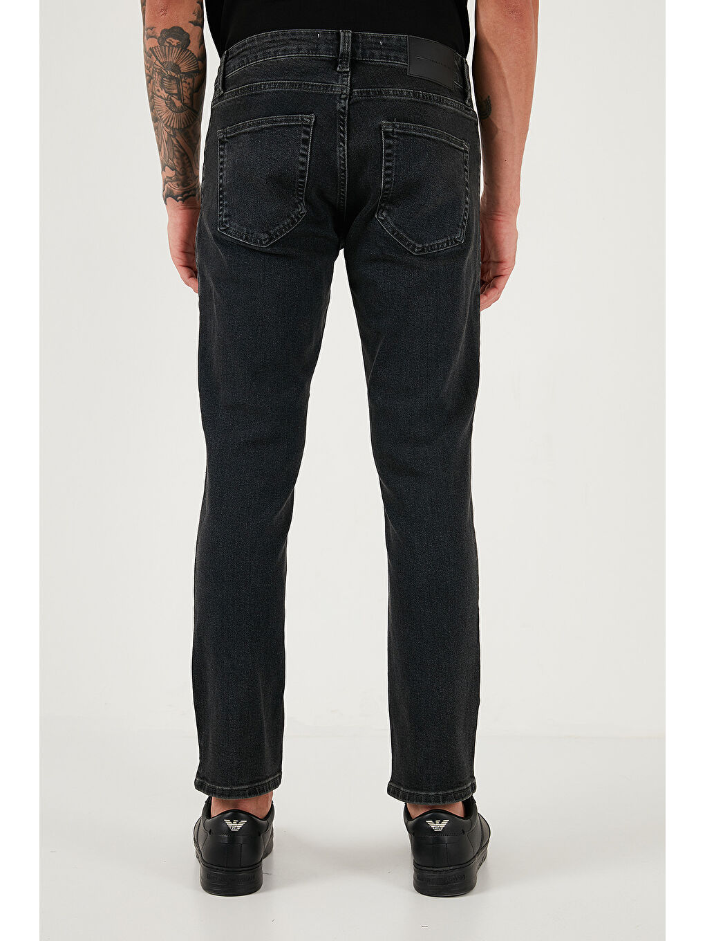 Siyah Pamuklu Regular Fit Normal Bel Boru Paça Jeans 2211C30PARMA-5