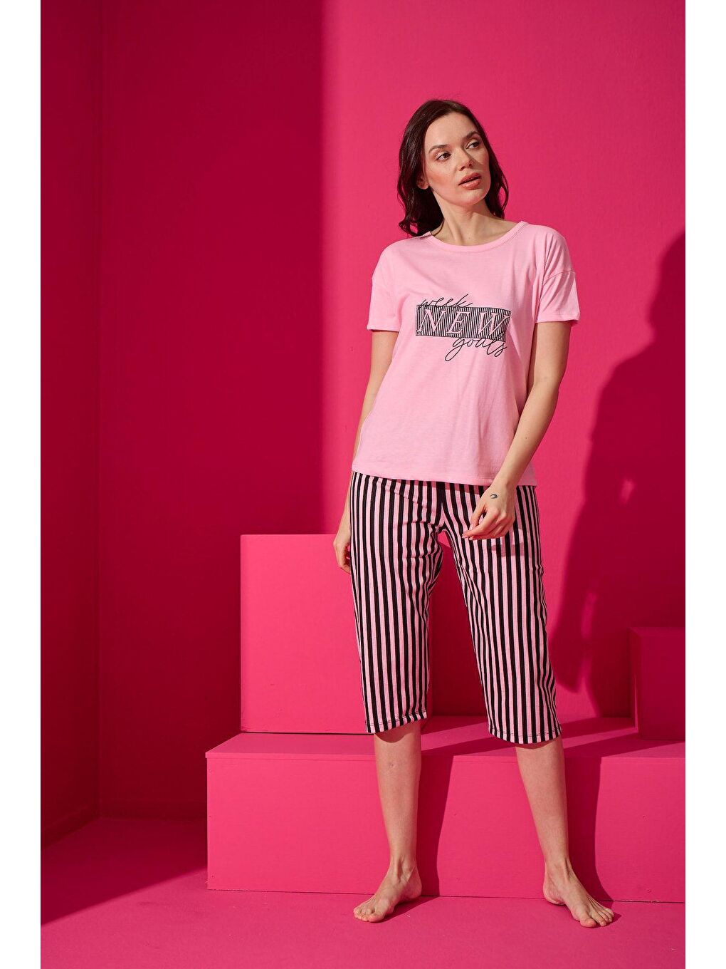 Pembe Pamuklu Kapri Takım Elz-7002 -18-1