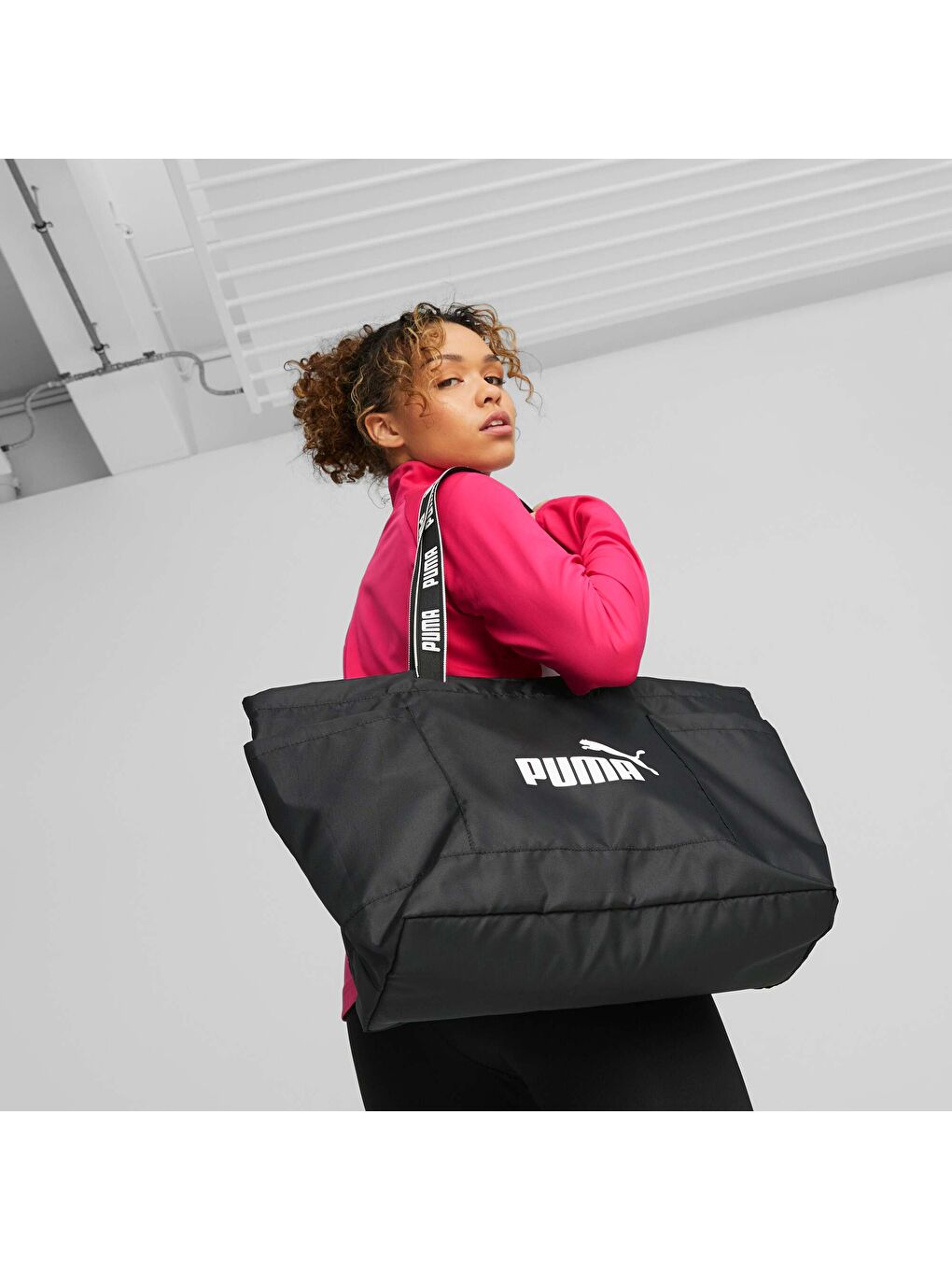 Siyah Core Base Large Shopper Çanta-3