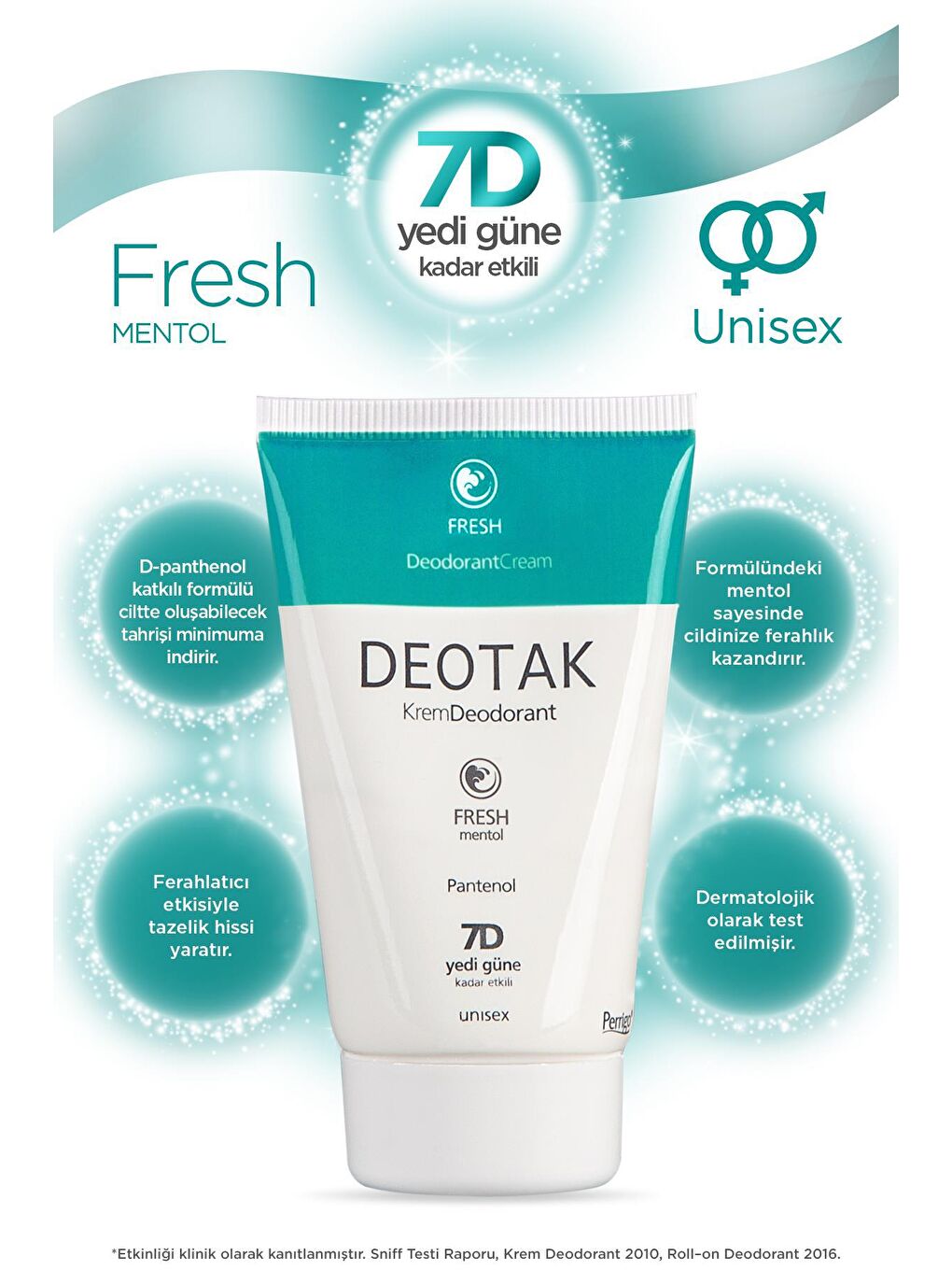 Deotak Renksiz Krem Deodorant Fresh - 1