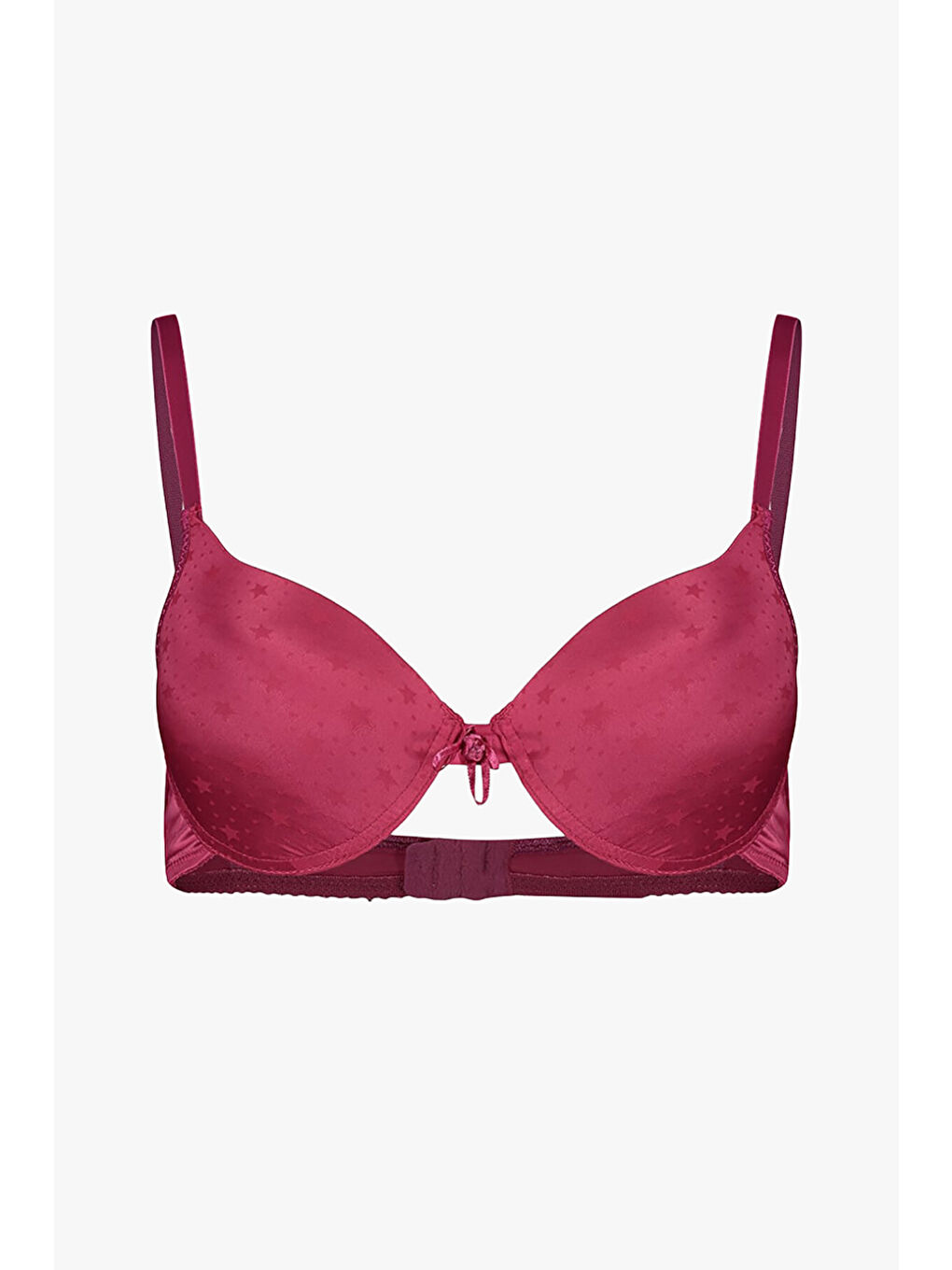 Fuşya Yıldız Desenli Hafif Destekli Sütyen