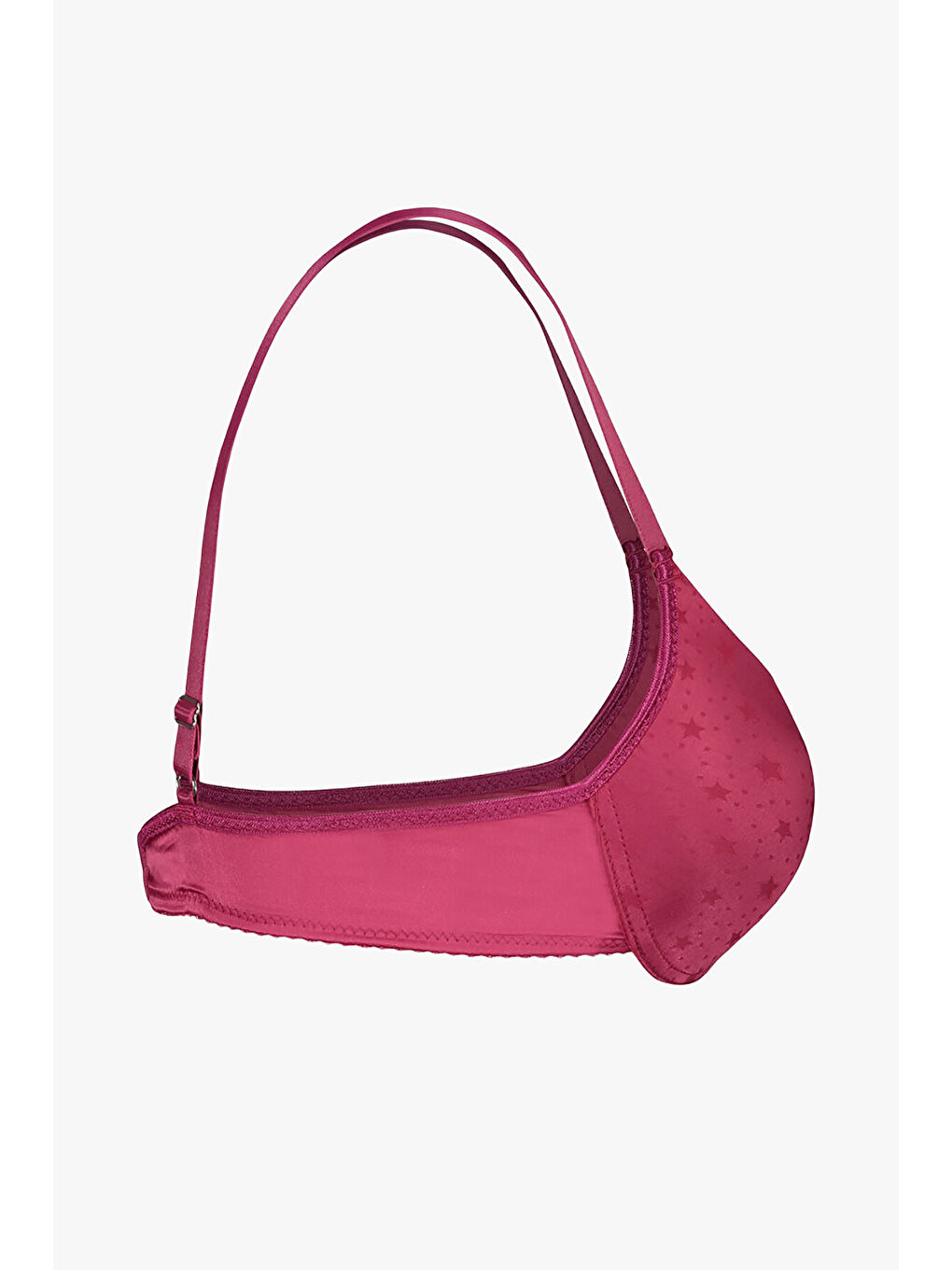 Fuşya Yıldız Desenli Hafif Destekli Sütyen-1