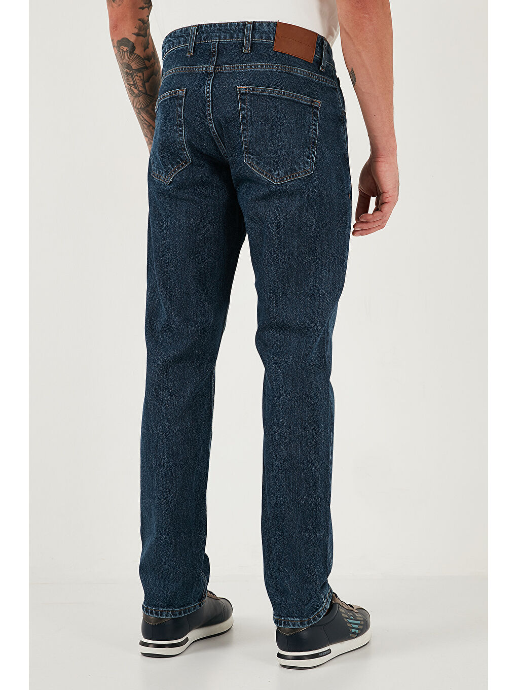 Mavi Streç Pamuklu Comfort Fit Yüksek Bel Boru Paça Jeans 4400C04TEXAS-5