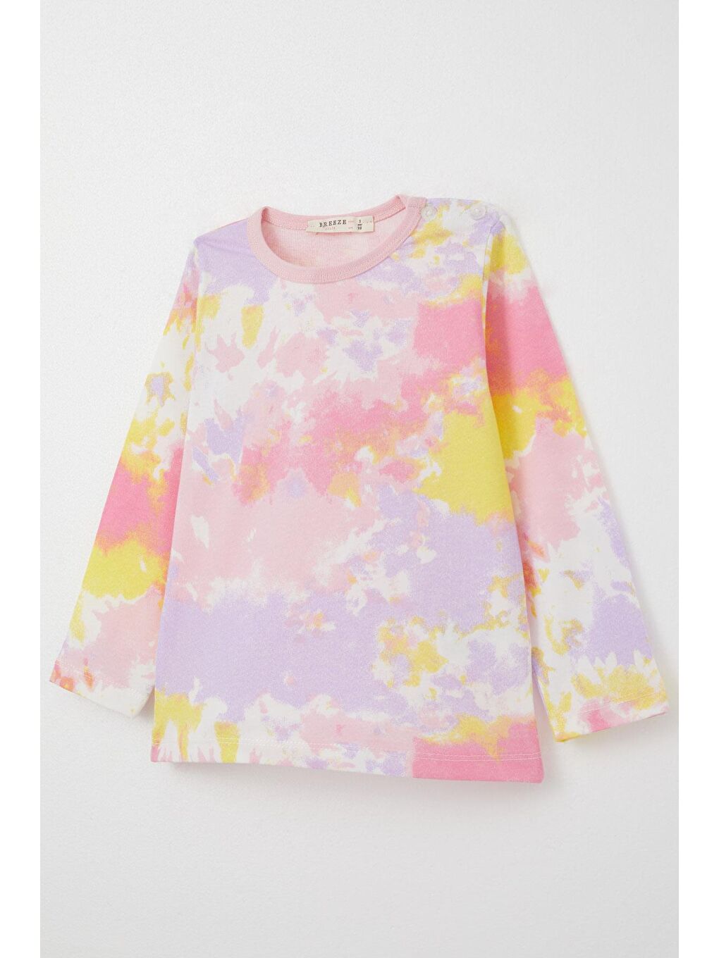 Kız Çocuk Pijama Takımı Batik Desenli Karışık Renk (1-2 Yaş)-5