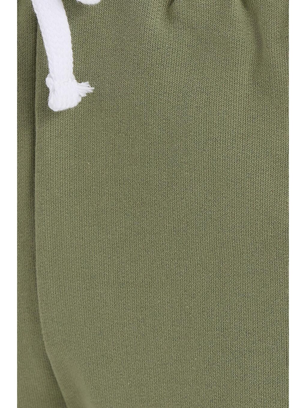 Relax Fit Rahat Kesim %100 Pamuk Hafif Kalın Özel Tasarım Erkek Haki Şortlu Eşofman Takım-5
