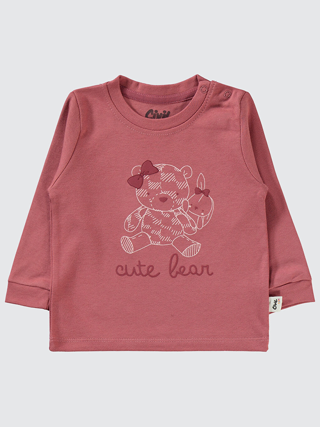 Civil Baby Kız Bebek Sweatshirt 6-18 Ay Bordo - 2