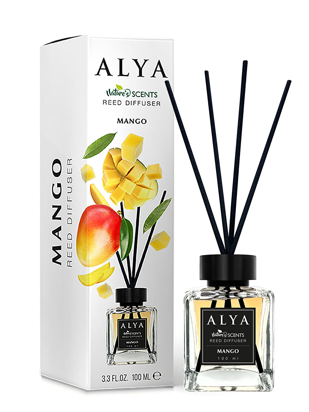 Alya Karışık Nature's Scents Bambu Çubuklu Oda Kokusu Cherry Blossom & Sandalwood & Mango 100 ml x - 3