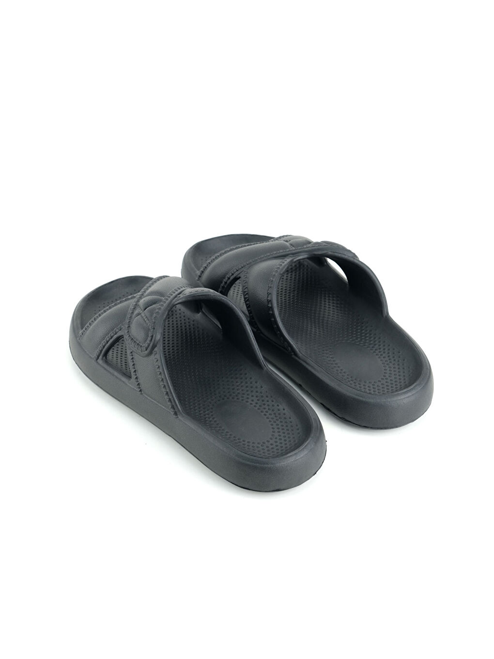 Siyah Kadın Yazlık Eva Islak Zemine Uygun Ev Bahçe Banyo Terlik-3