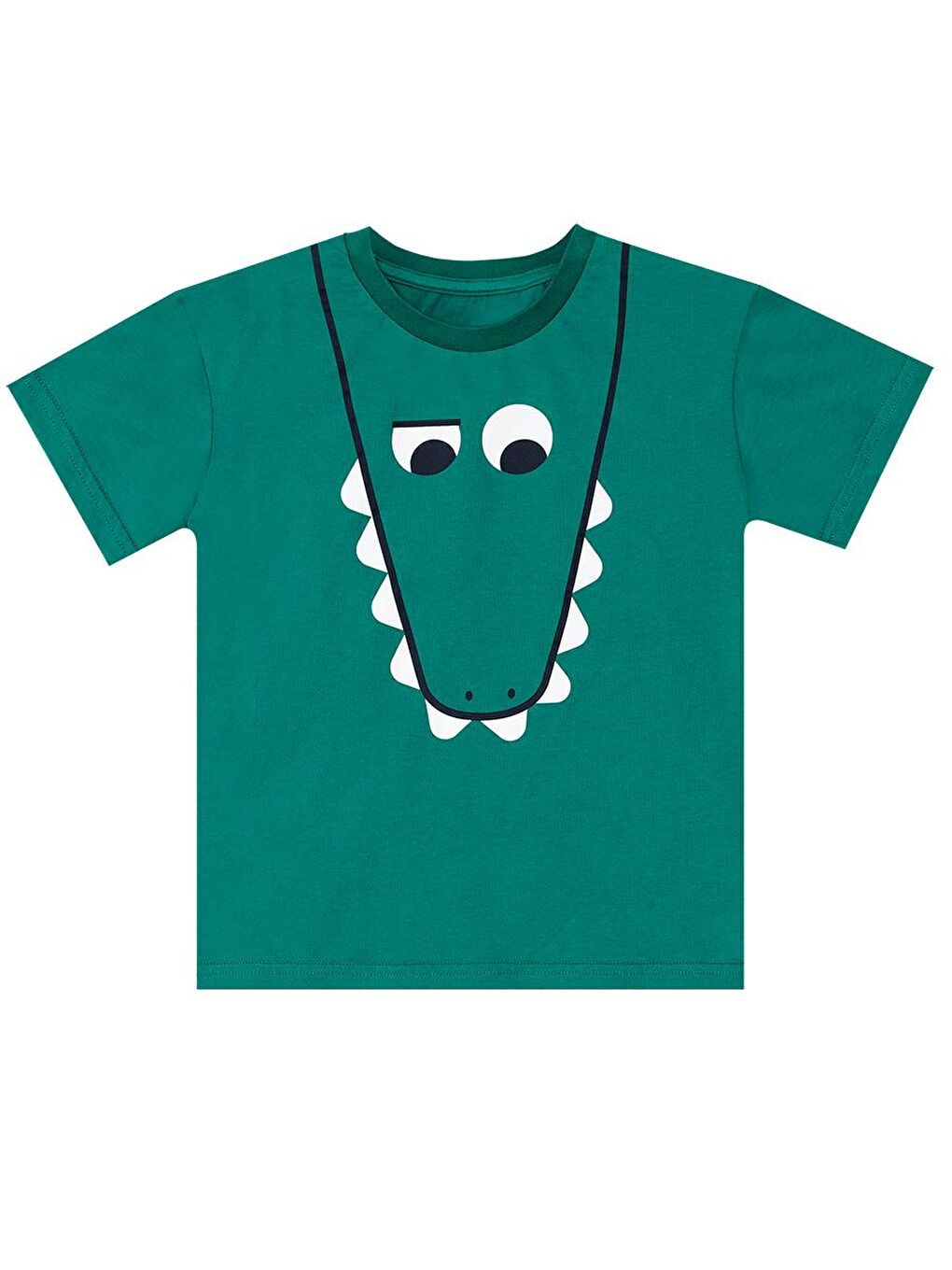 Denokids Yeşil Komik Timsah Erkek Çocuk T-shirt Şort Takım - 4