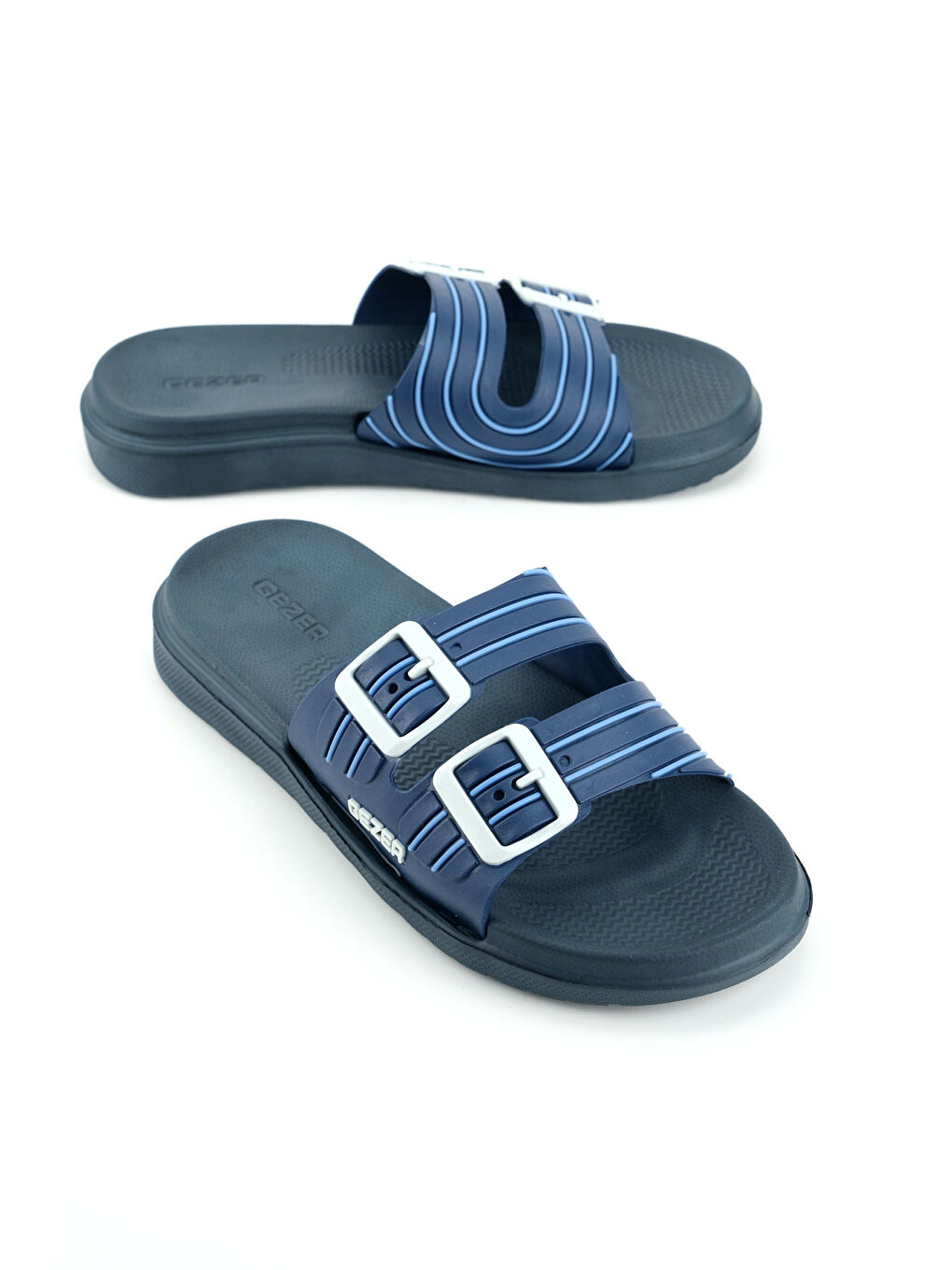 Lacivert Erkek Yazlık Eva Islak Zemine Uygun Günlük Ev Bahçe Havuz Banyo Terlik