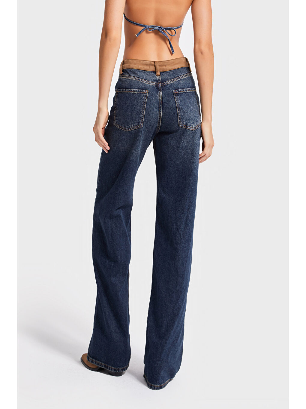 Mavi Kadın T.Kot Rengi 2w5-8 Mid Rise Wide Leg Fit Süet Kemer Detaylı İç Boy 83cm %100 Pamuk Denim Jean-2