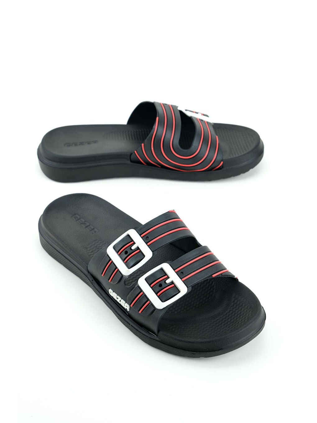 Kırmızı Erkek Yazlık Eva Islak Zemine Uygun Günlük Ev Bahçe Havuz Banyo Terlik