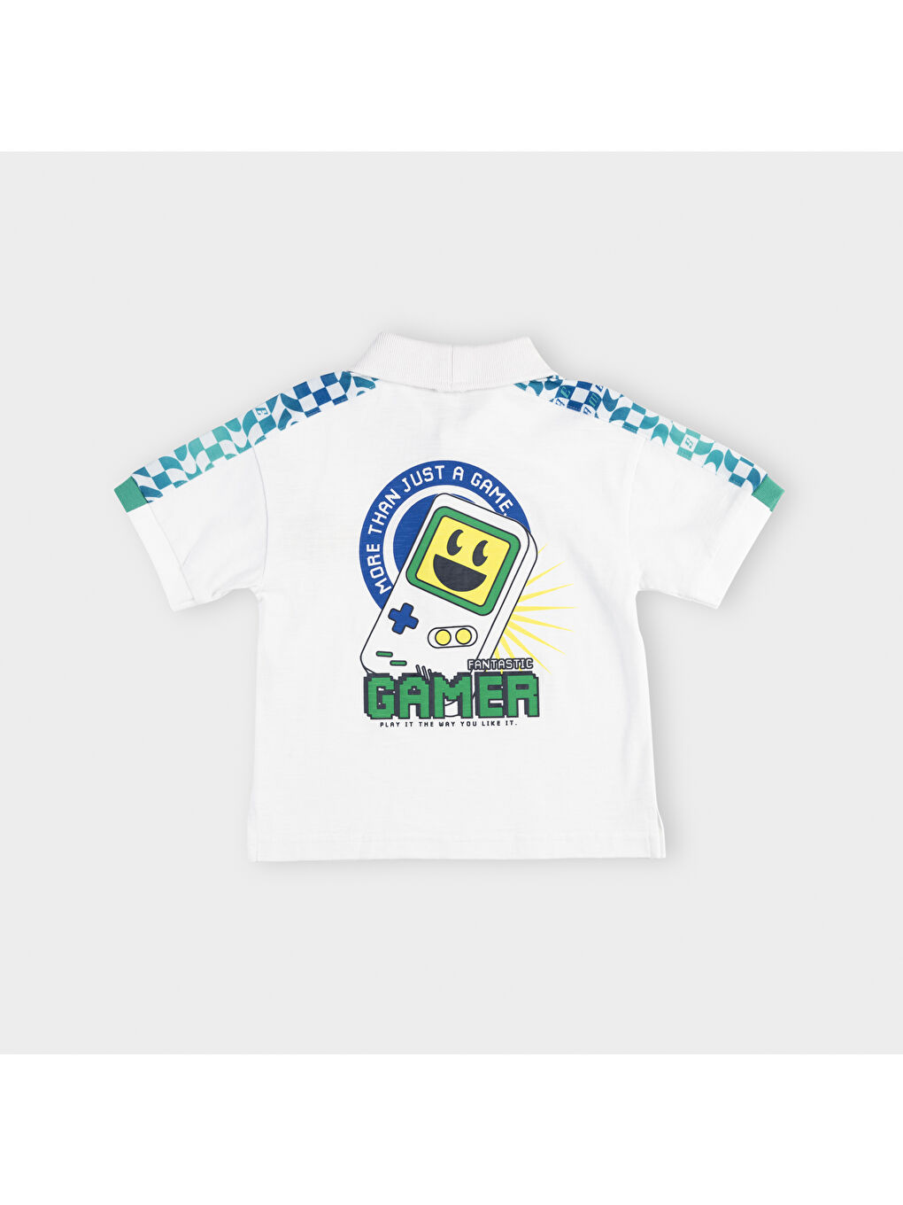 Panço Beyaz Erkek Çocuk Yakalı T-Shirt - 1