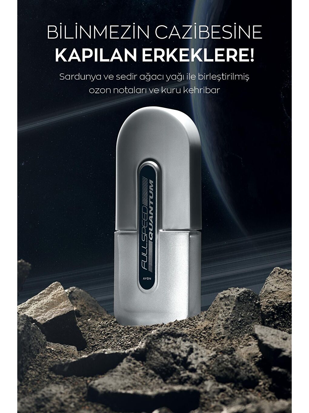 AVON Full Speed Quantum Erkek Parfüm Rollon Saç Vücut Şampuanı Paketi - 1