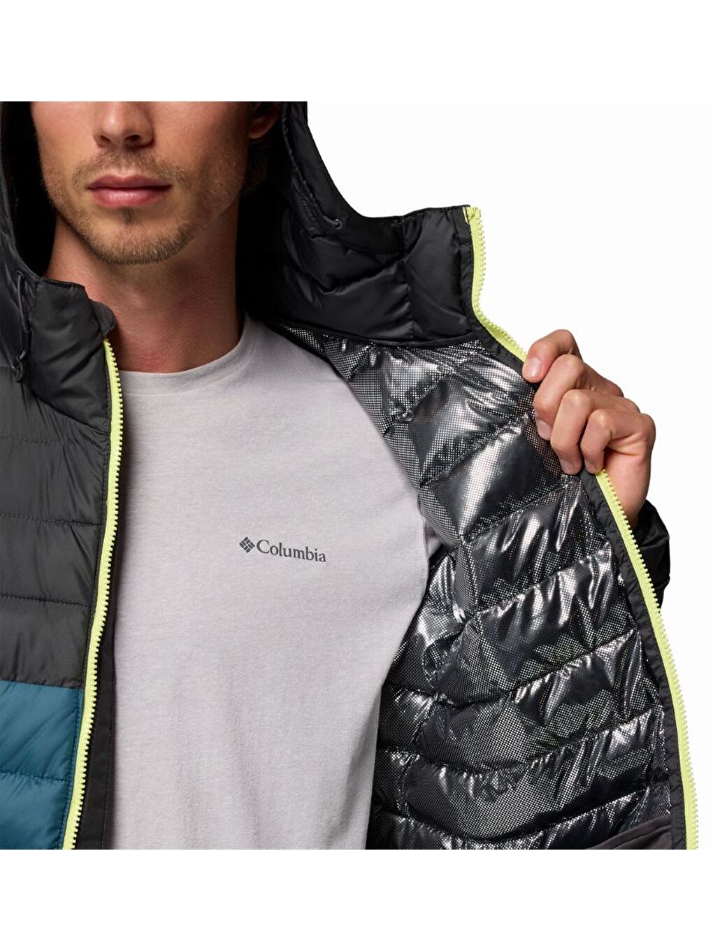 Powder Lite™ II Hooded Jacket Mavi Erkek Outdoor Mont WO6272-3