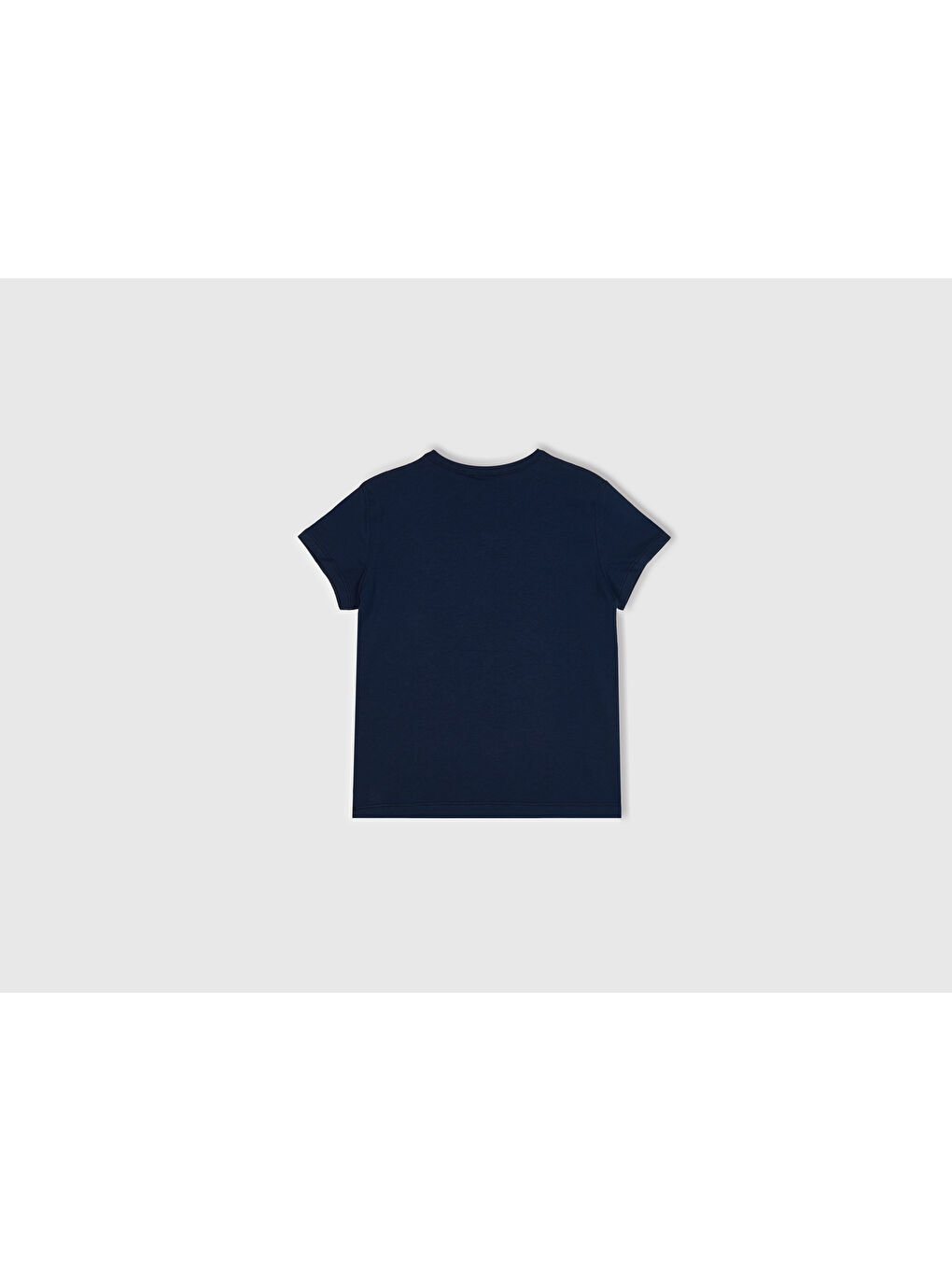 Kız Çocuk Lacivert Slogan Baskılı Tişört-1