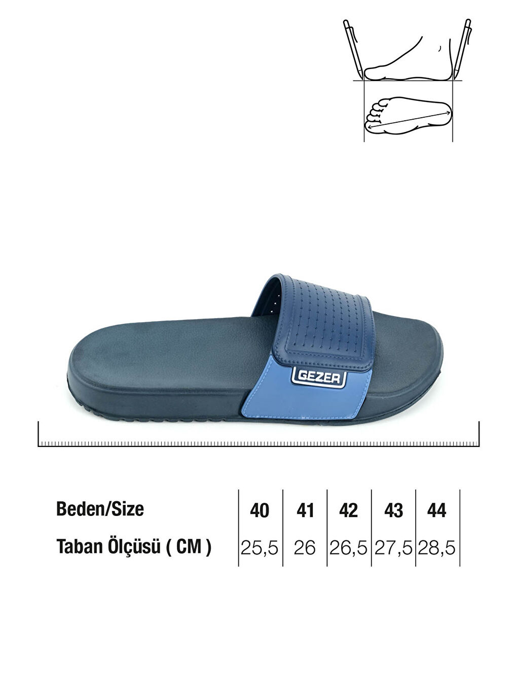 Lacivert Erkek Yazlık Eva Islak Zemine Uygun Günlük Ev Bahçe Havuz Banyo Terlik-1