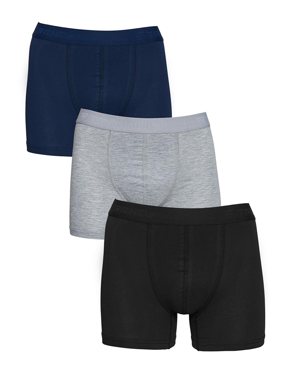 Siyah Erkek 3'li Pamuklu Elastanlı Esnek Kumaş Boxer Set 7811-3-4