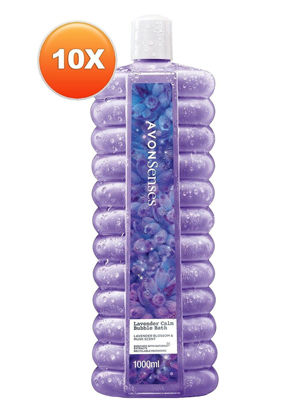 AVON Renksiz Senses Lavender Calm Lavanta Kokulu Banyo Köpüğü 1 Lt. Onlu Set - 1