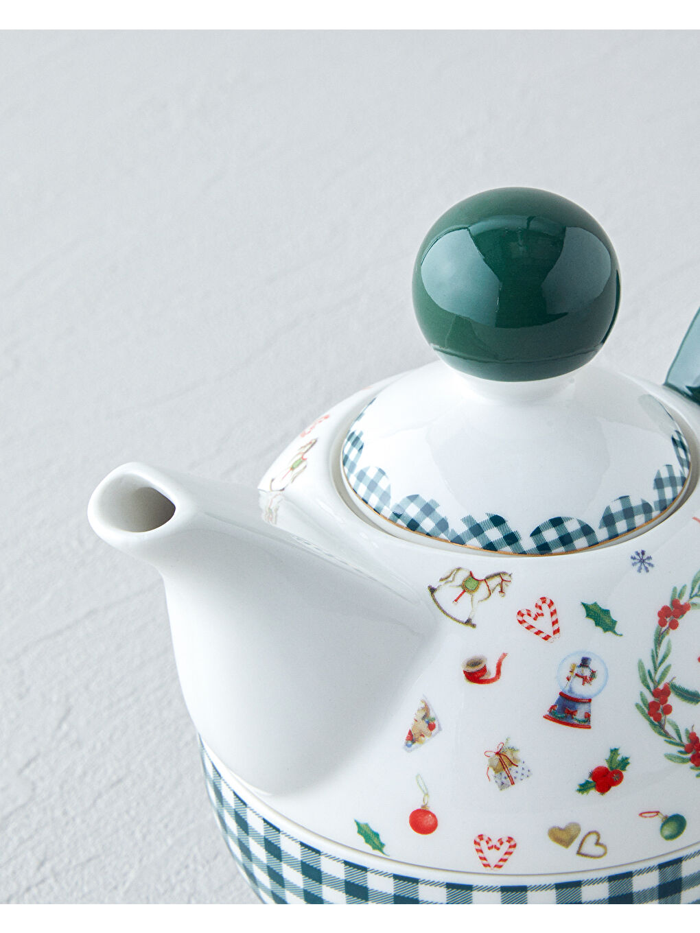 Joy New Bone China Demlik Seti 400 ml Yeşil-2