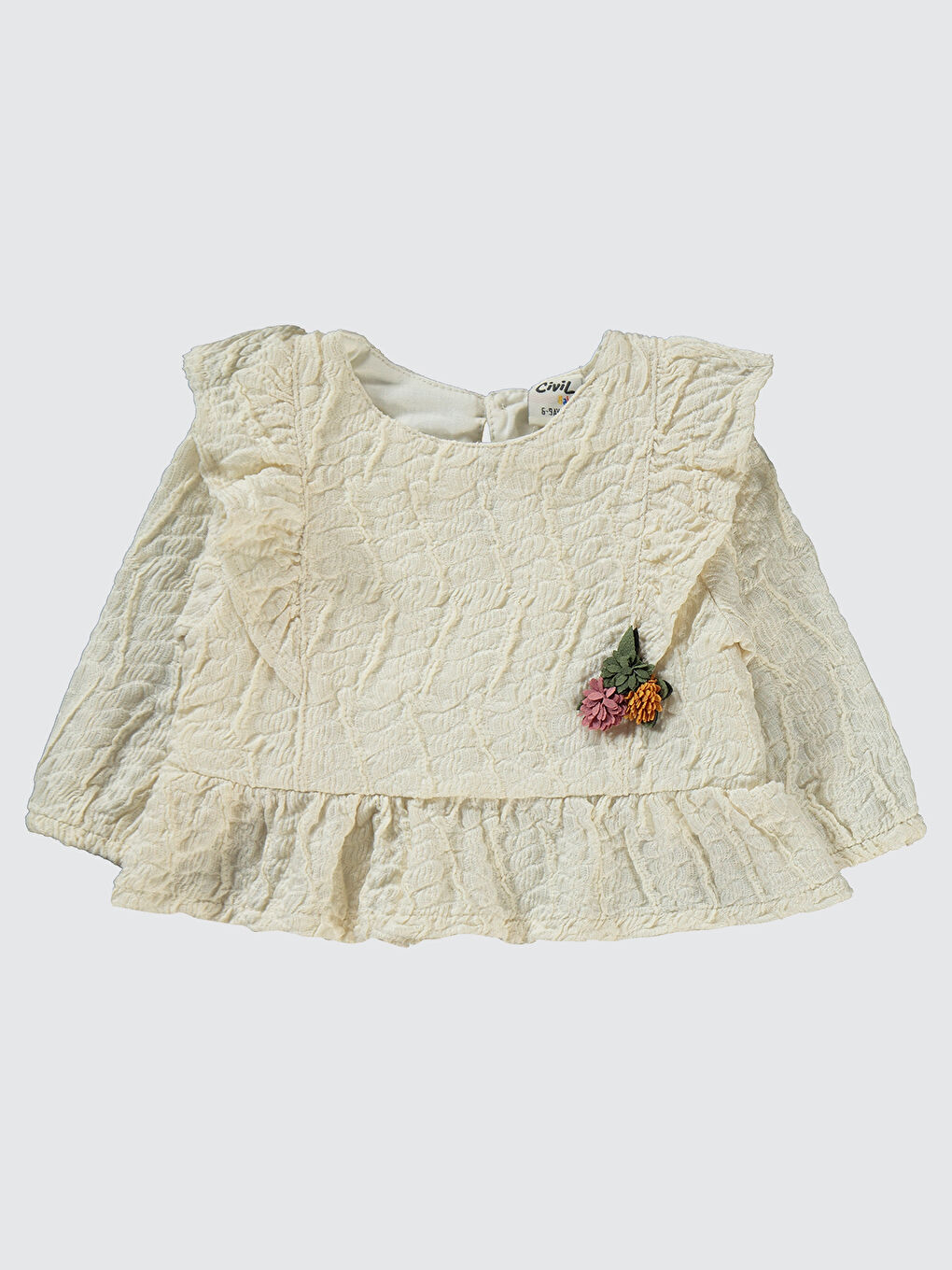 Baby Kız Bebek Takım 6-18 Ay Ekru-Gülkurusu-2