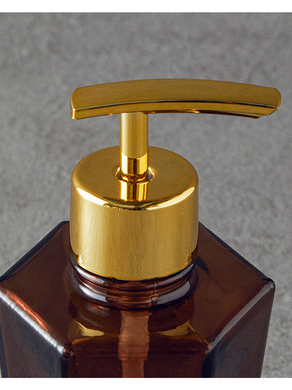 Diamond Cam Banyo Sıvı Sabunluk Kahverengi-1