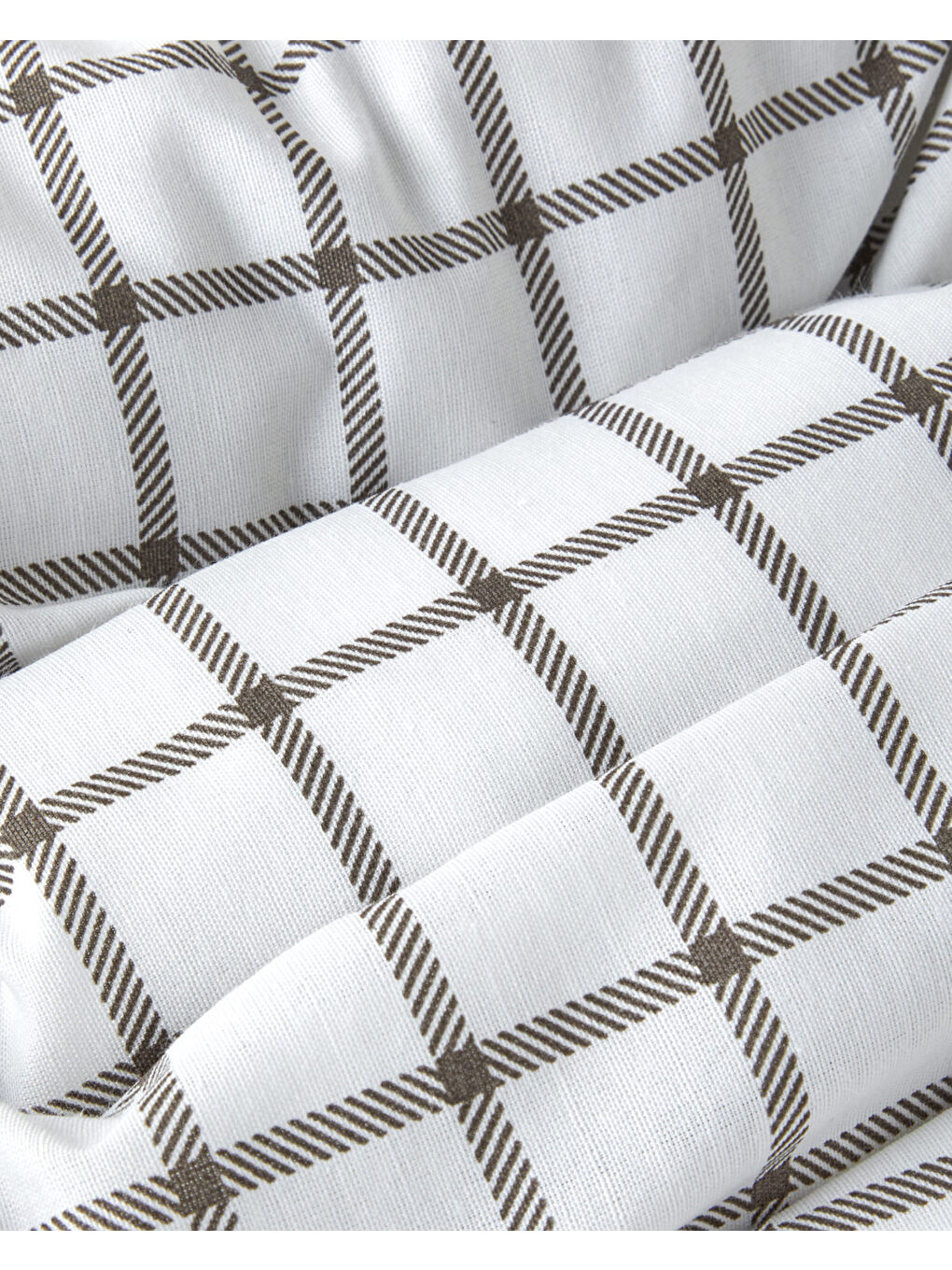 Simple Checks Kolay Ütülenir Çift Kişilik Nevresim Takımı 200x220 cm Kahverengi-4