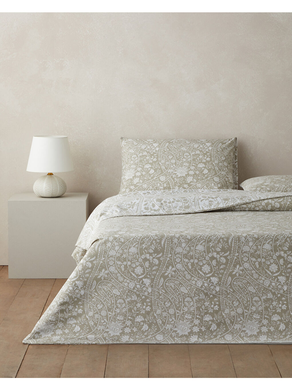 Heritage Grace Kolay Ütülenir Çift Kişilik Nevresim Takımı 200x220 cm Haki