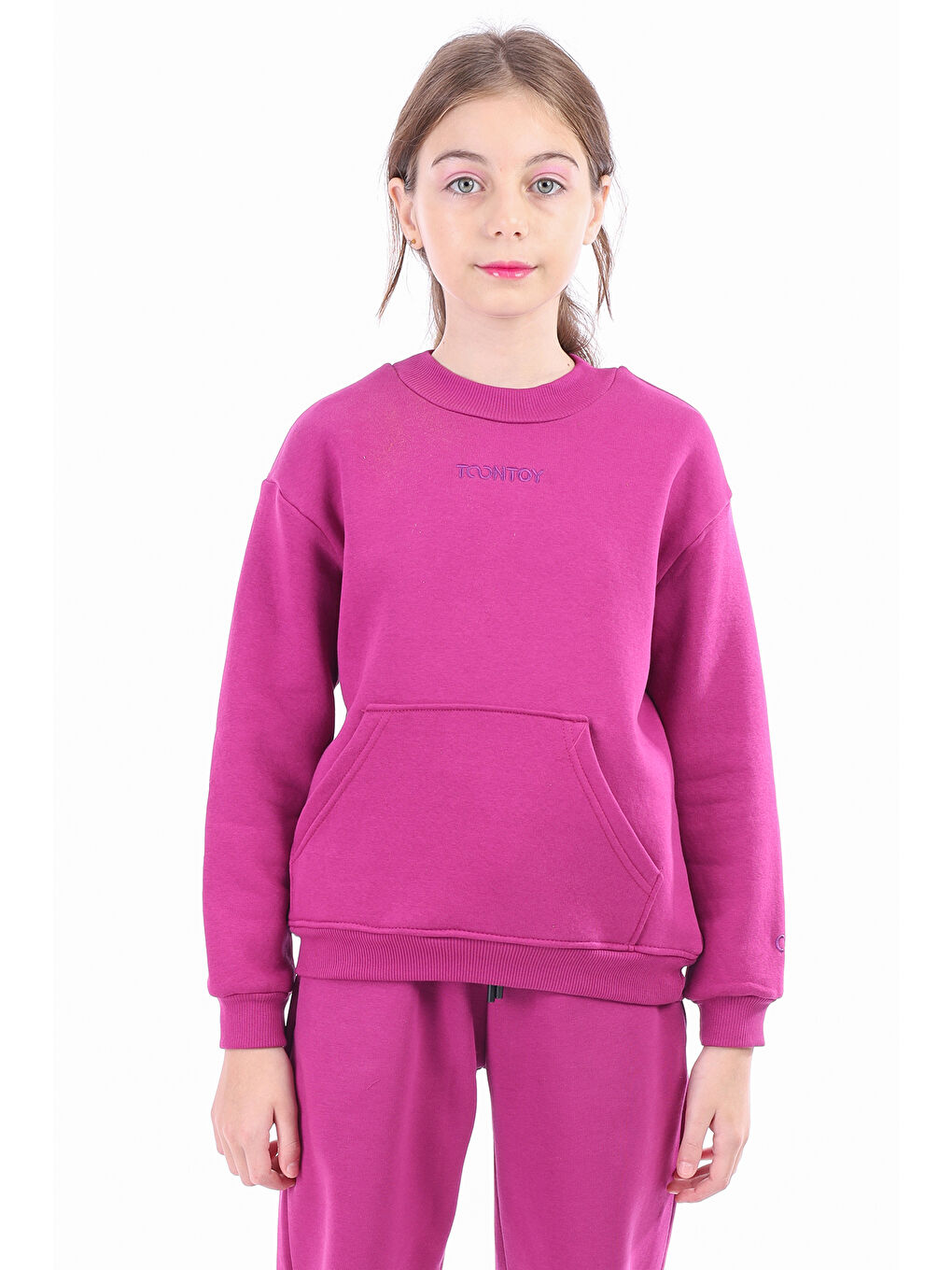Mürdüm Unisex Çocuk Nakışlı Sweatshirt-2