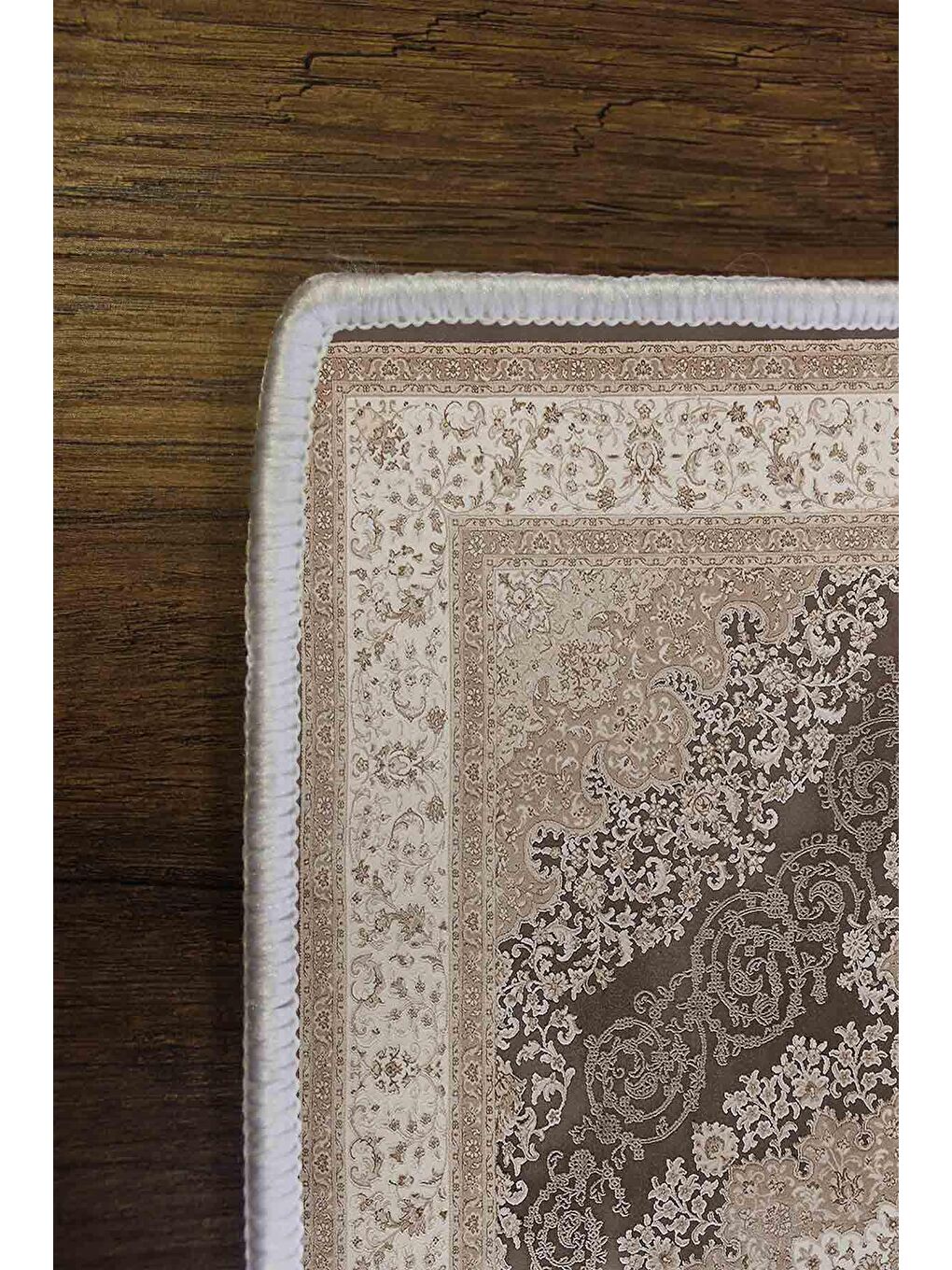 Kahverengi Dekoratif Özel Tasarım Yıkanabilir, Modern Halı  100 x 200 cm-2