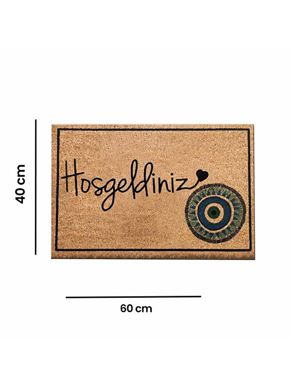 Bej Koko Kapı Paspası - Hoşgeldiniz-1