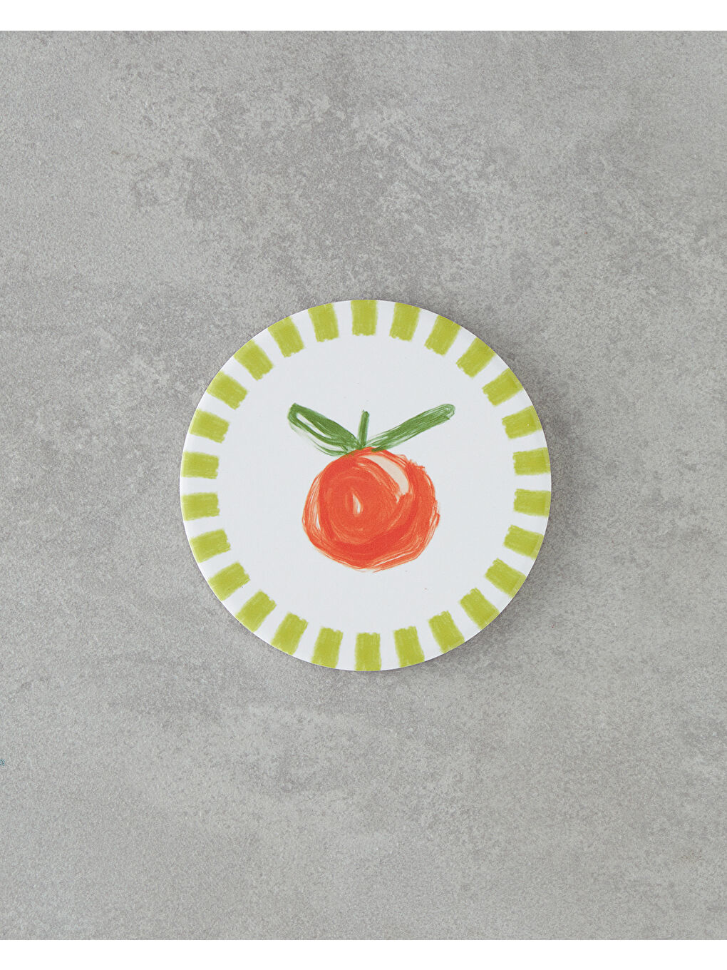 Orange Seramik Bardak Altlığı 11 cm Yeşil