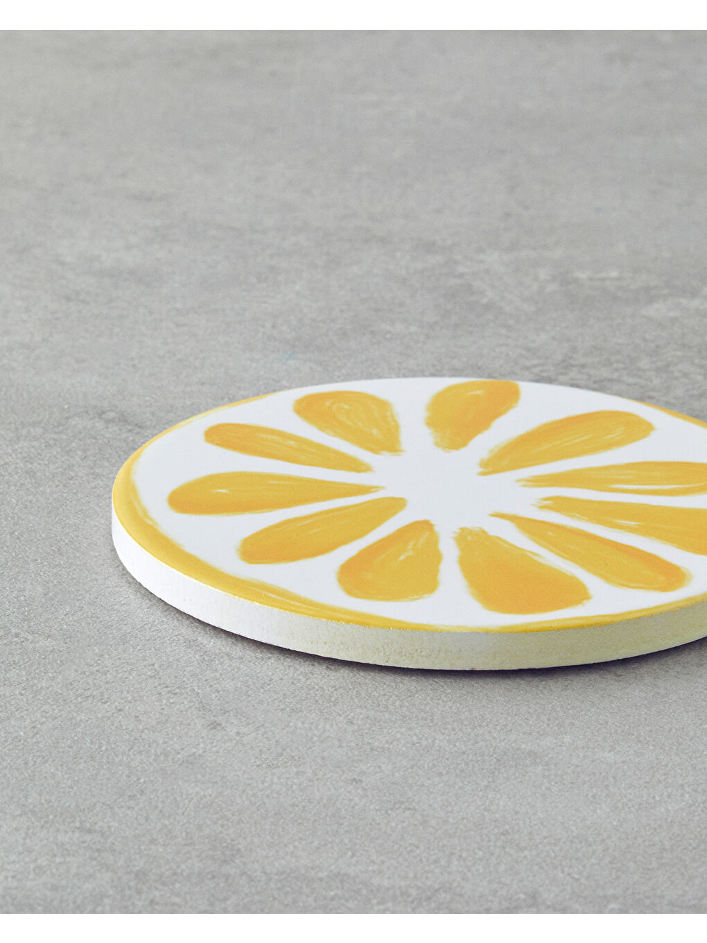 Lemon Seramik Bardak Altlığı 11 cm Sarı-1