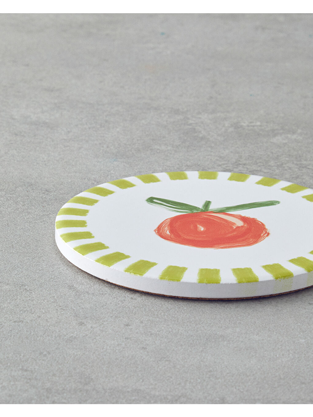 Orange Seramik Bardak Altlığı 11 cm Yeşil-1
