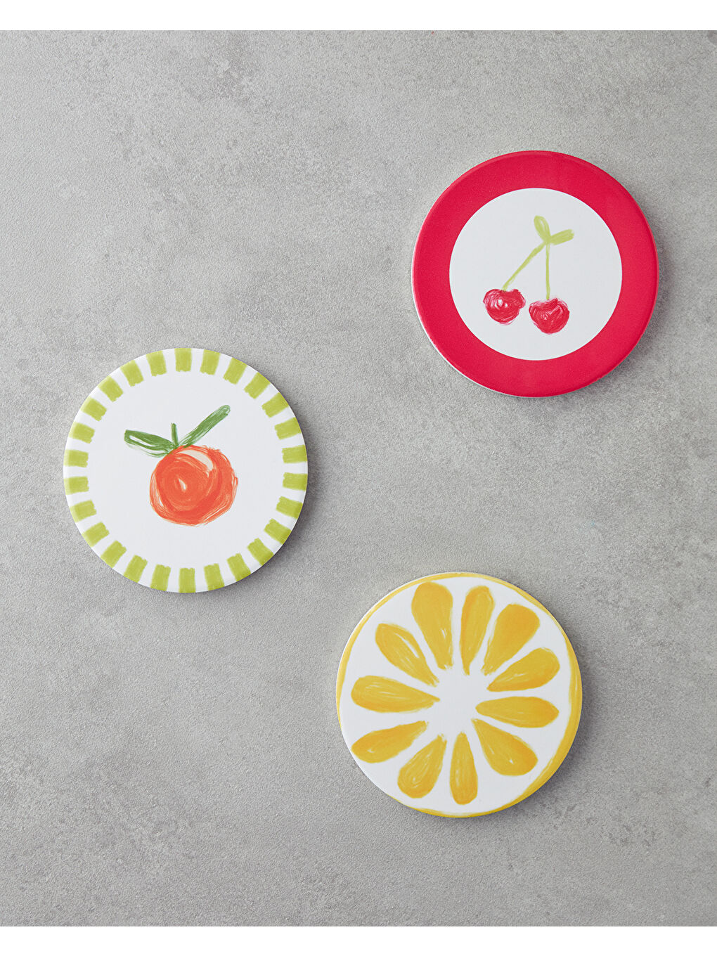 Lemon Seramik Bardak Altlığı 11 cm Sarı-2