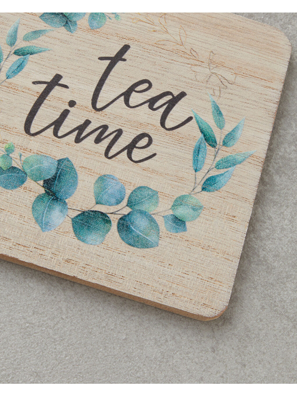 Beyaz Gum Ahşap 7 Parça Bardak Altlığı Renkli-2