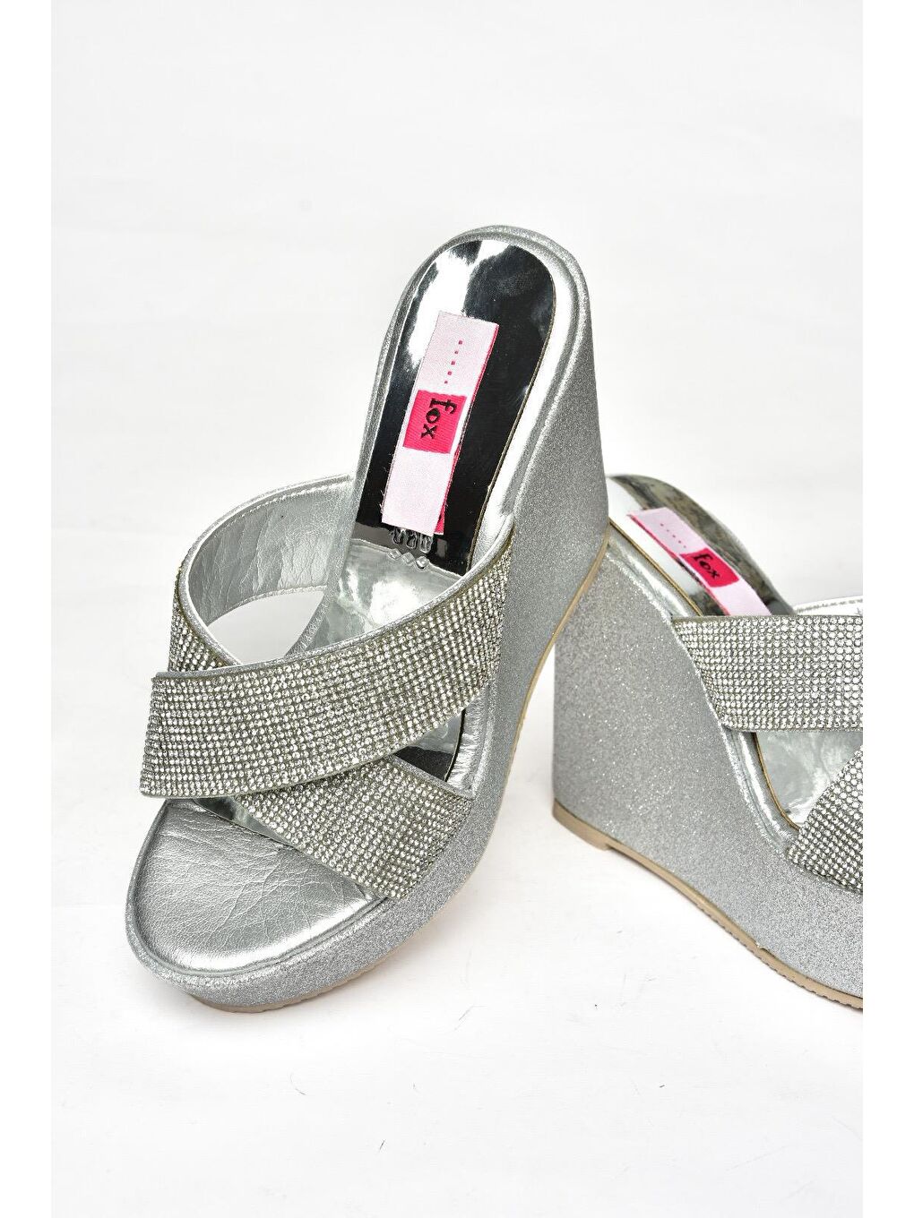 Gri S8204212 Gümüş Kadın Terlik-1